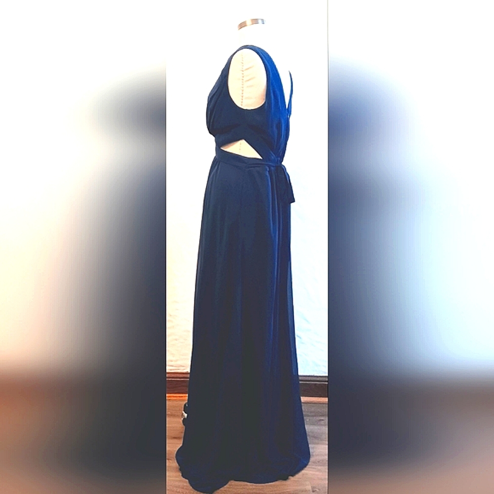 ASOS royal blue goddess maxi dress with Exposed sides. Size US 8